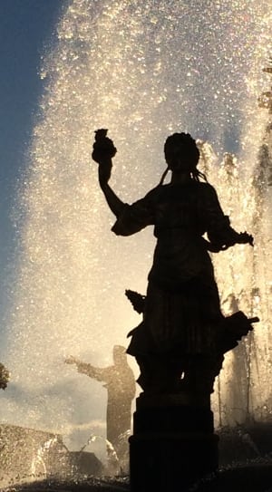 fountain statue silhouette thumbnail