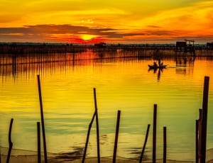 Dawn, Lagoon, Hue, Vietnam, Lake, sunset, reflection thumbnail
