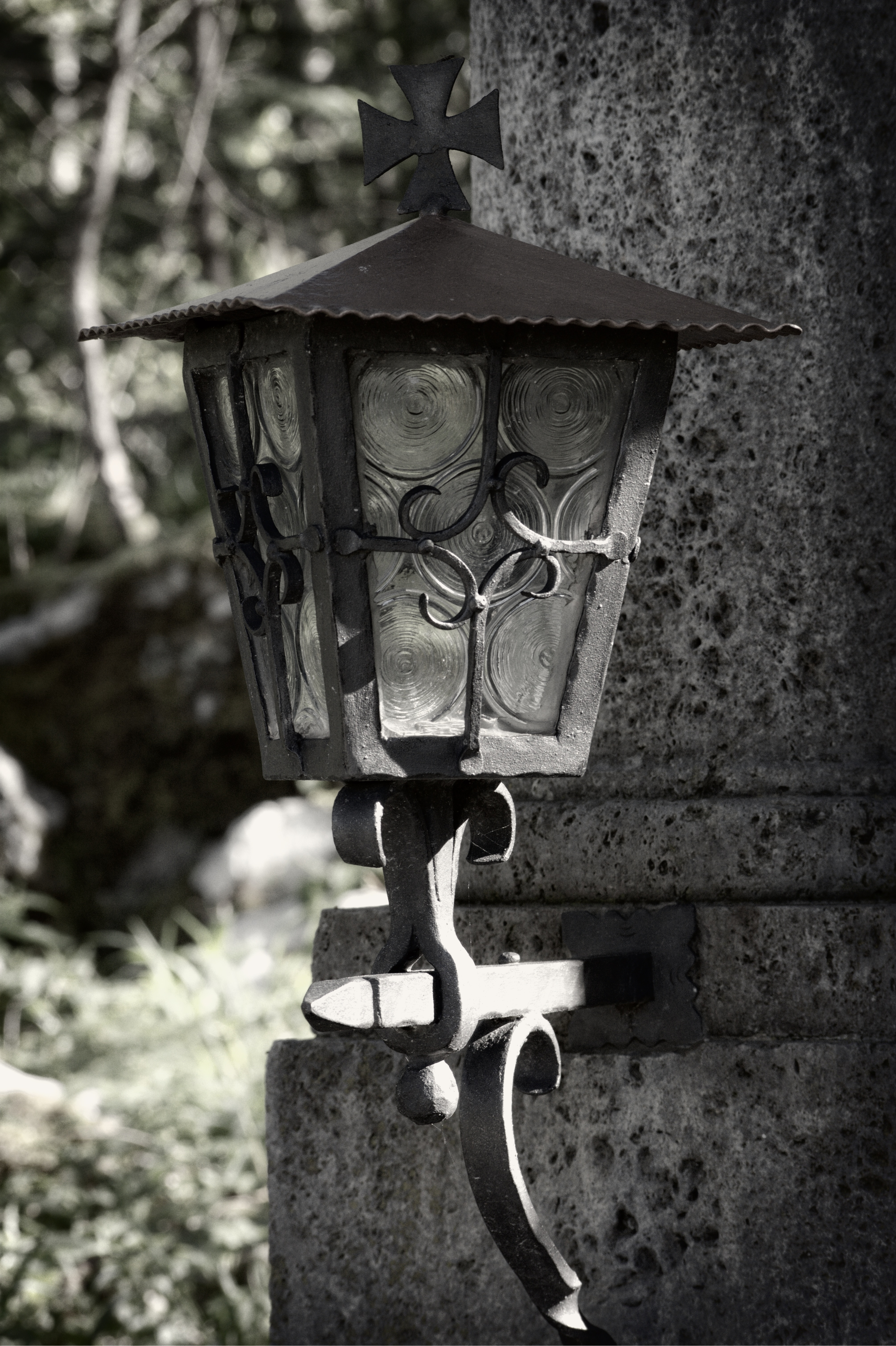 black metal sconce