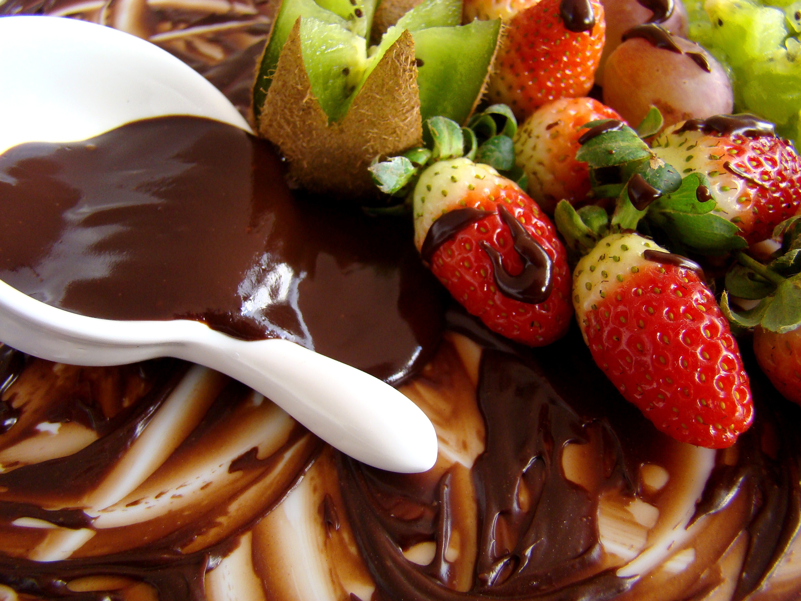 strawberries with chocolate