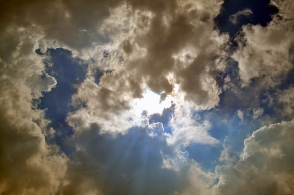 white and blue clouds and sky preview