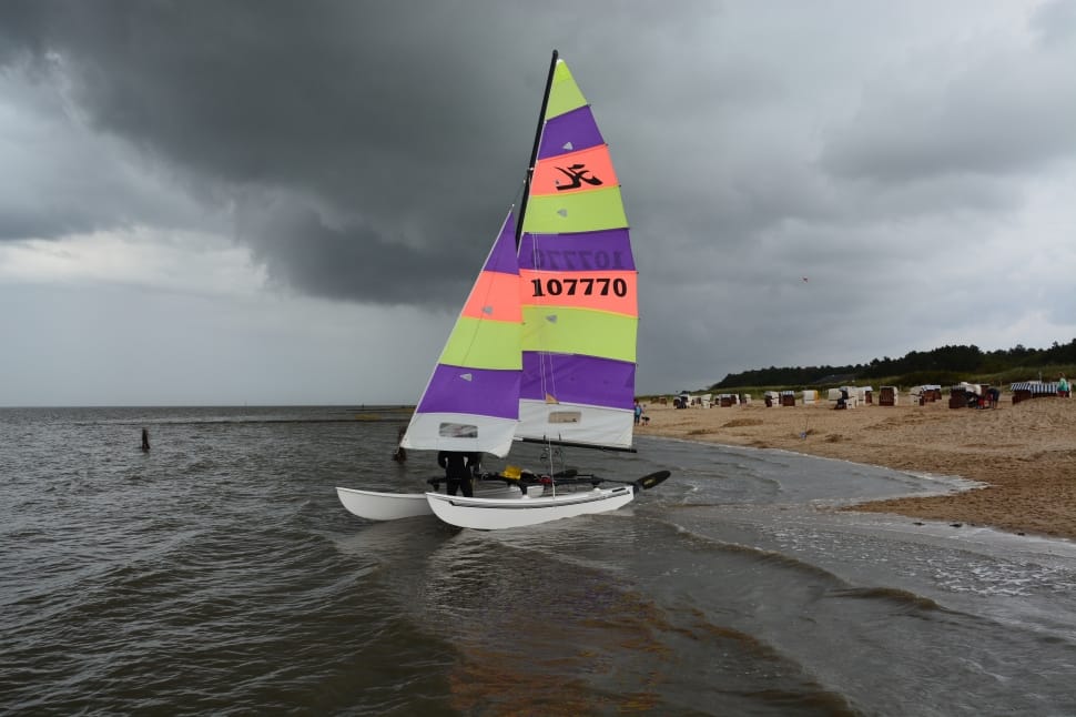 white purple yellow and pink sailboat preview