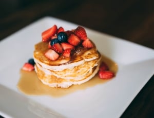 pancake with strawberry on top thumbnail