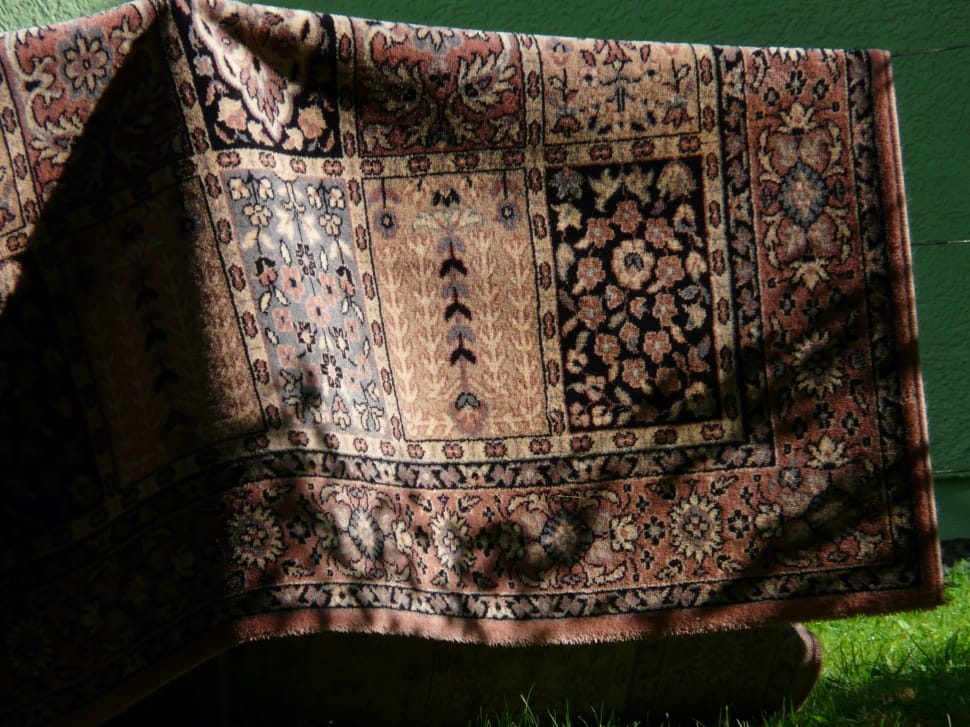 brown persian floor rug preview