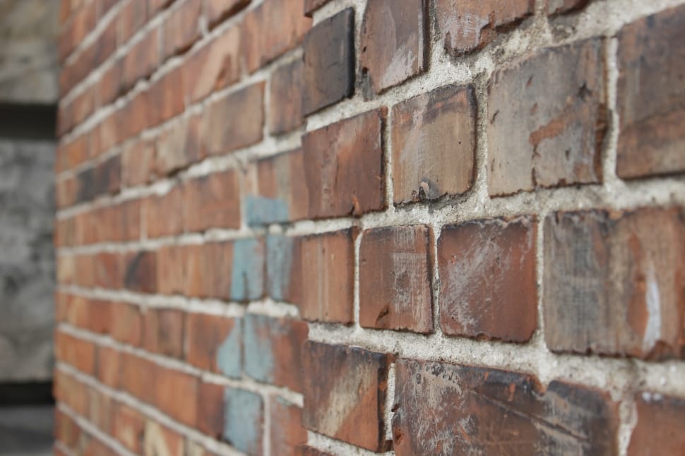 focus photography of brown brick wall preview