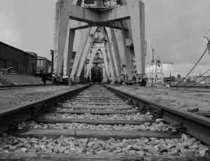 greyscale photo of railway thumbnail