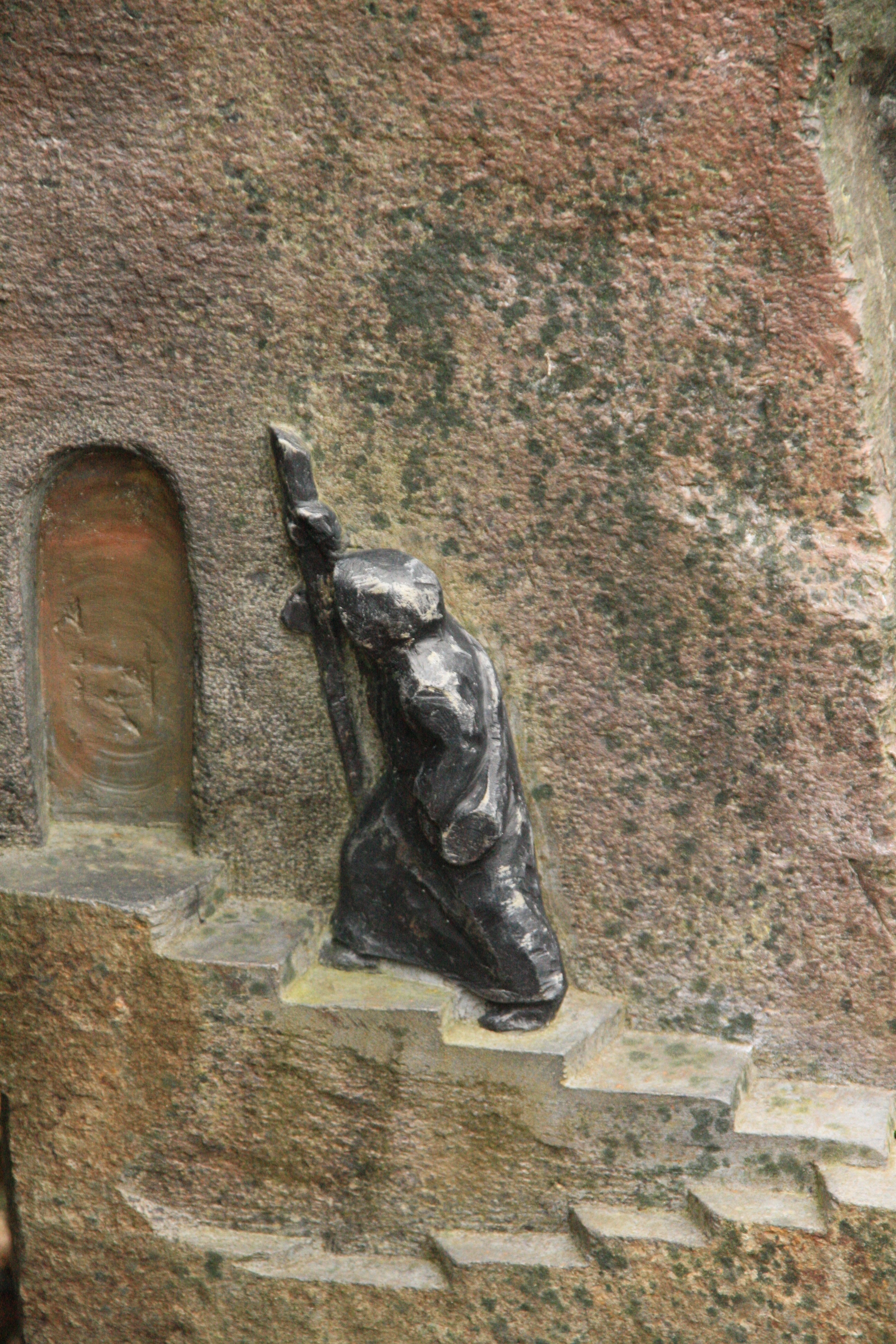 man on black statue
