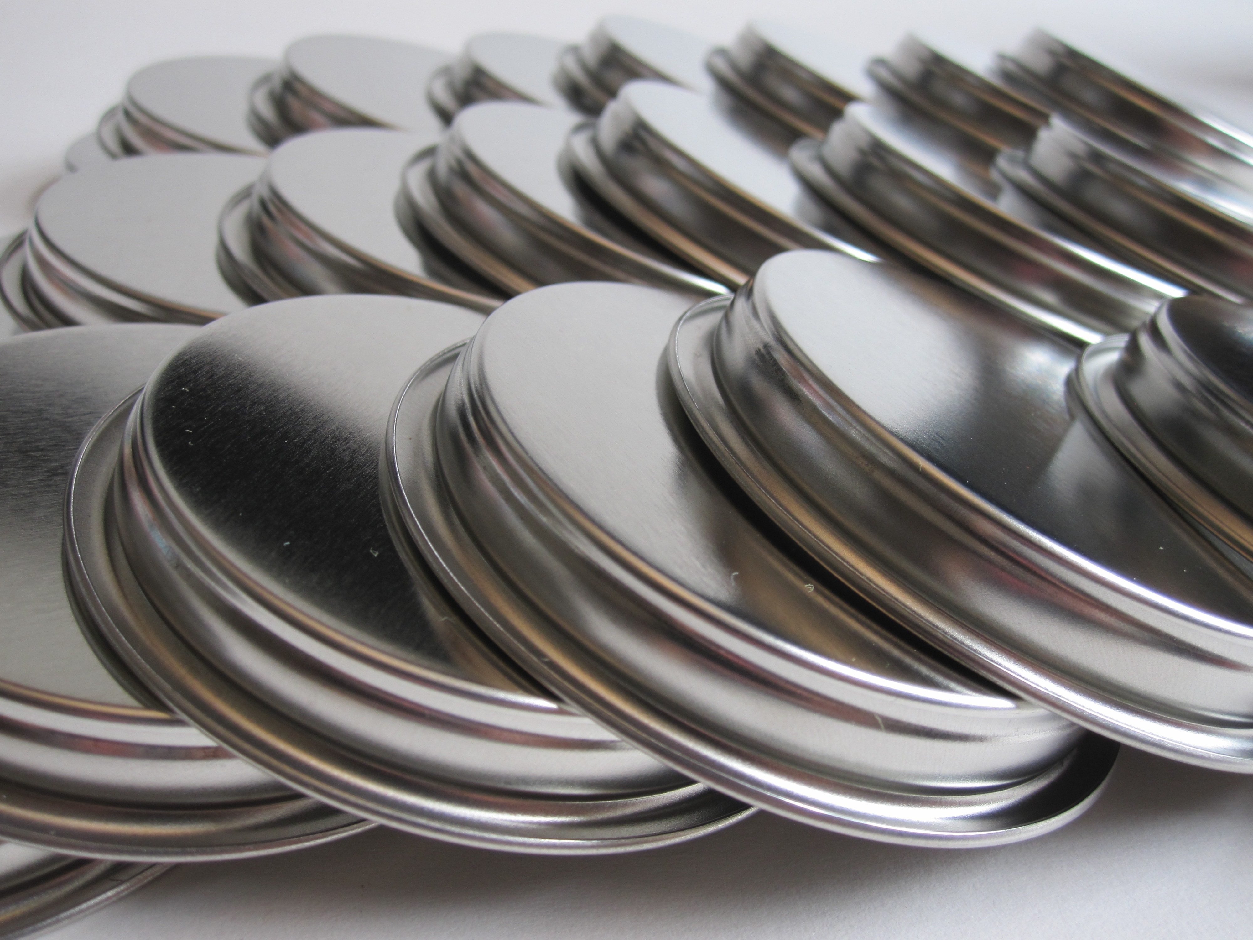 grey round metals