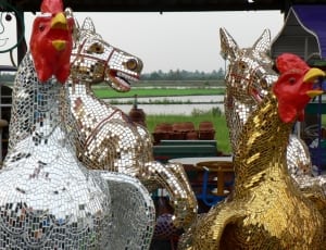 chicken and horse figurines thumbnail