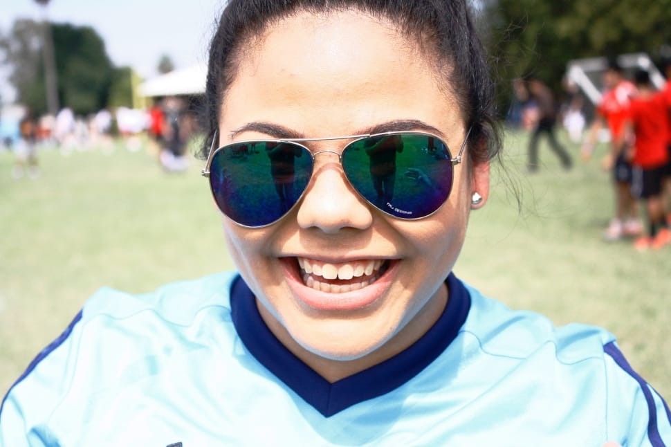 women's gray framed aviator sunglasses preview