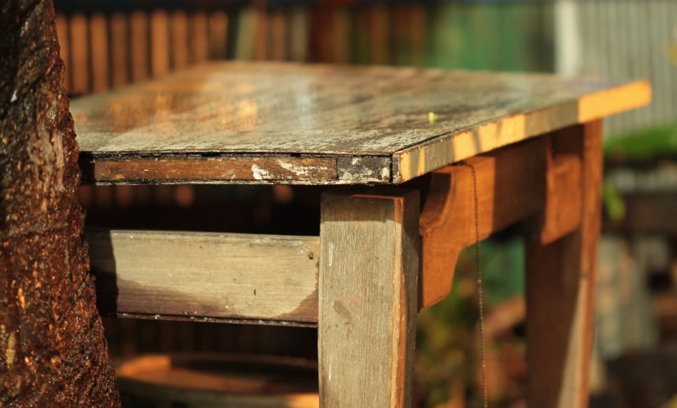 brown wooden table preview