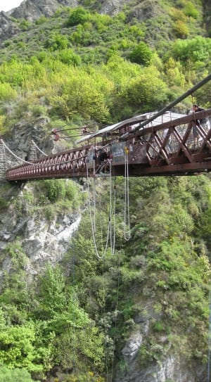 brown metal suspension bridge thumbnail