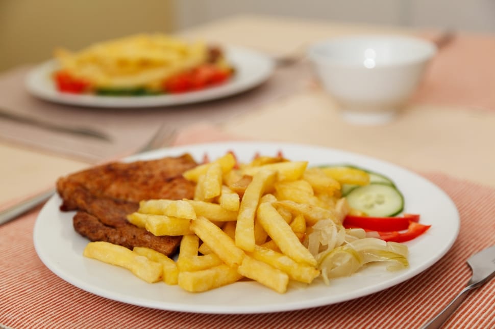 french fries and steak dish preview