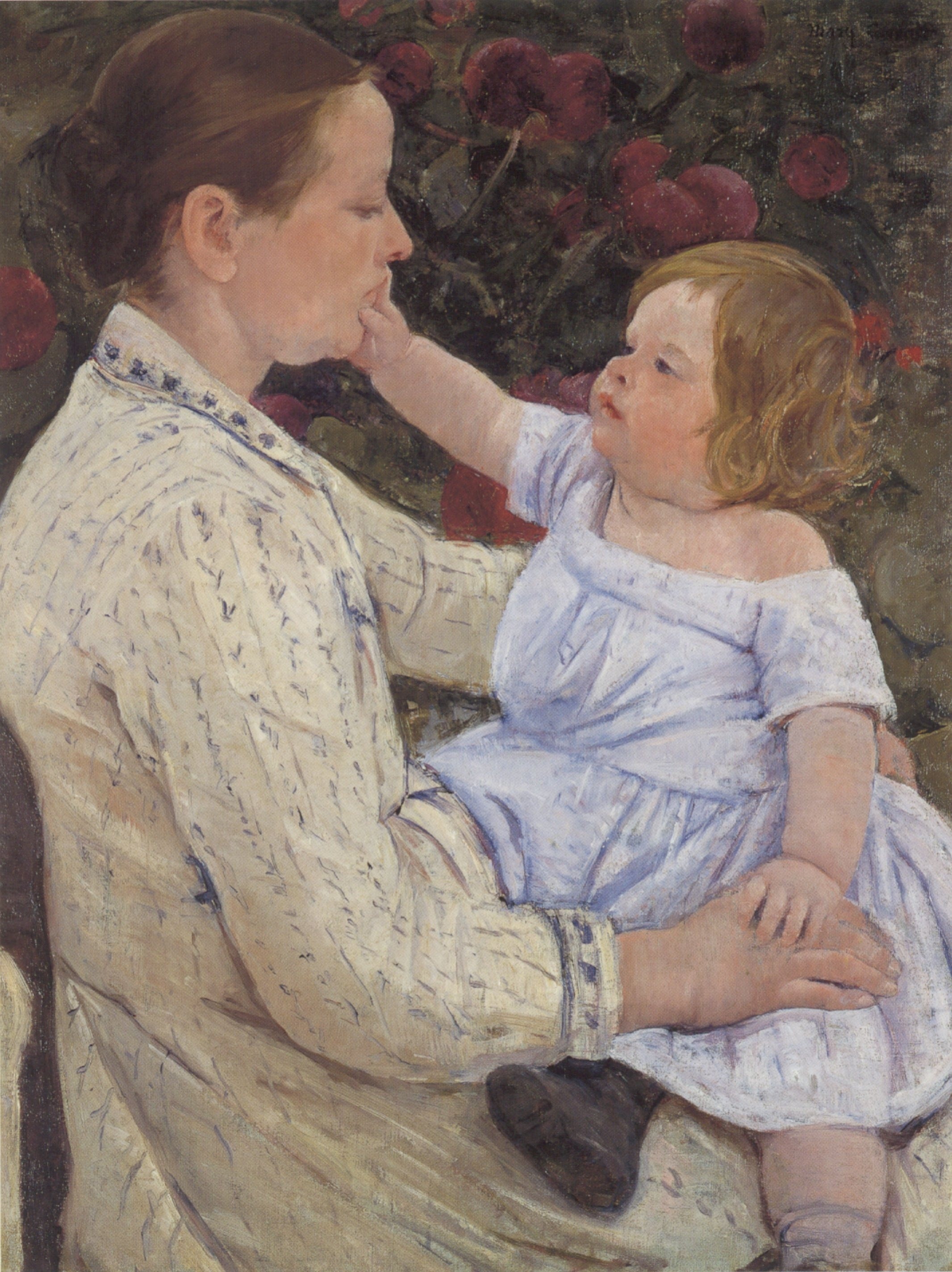 woman and baby painting