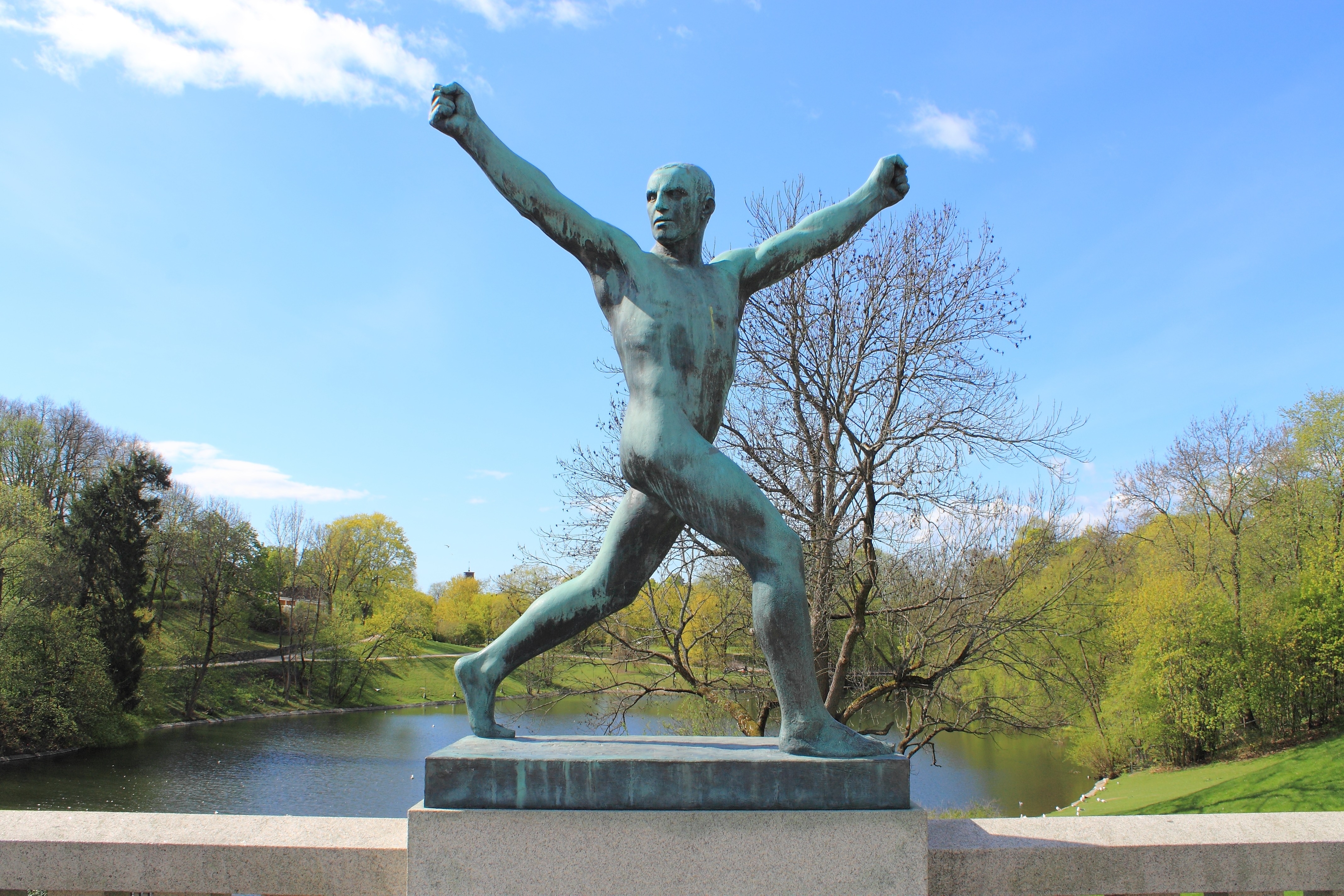 naked male bronze statue