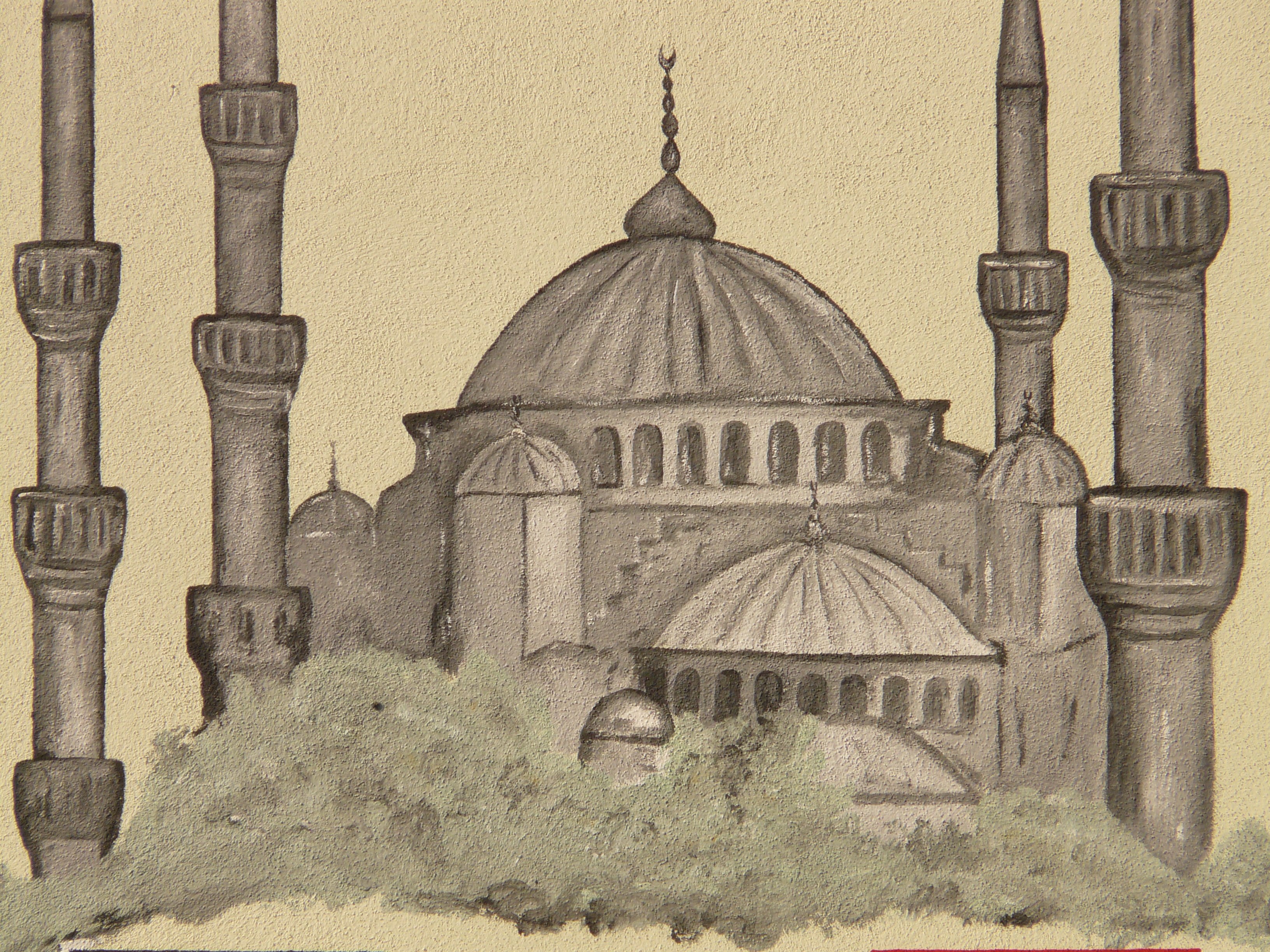 grey dome building painting