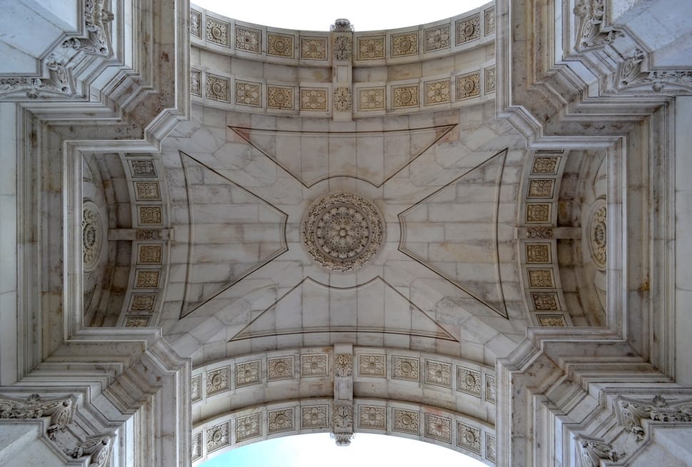 white and beige concrete arc preview