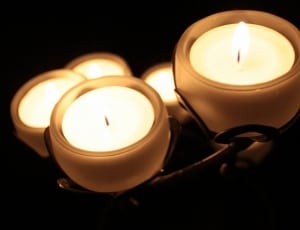 5 white votive candles thumbnail