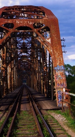 Bridge, Tracks, Rails, Railway Bridge, wood - material, railroad track thumbnail