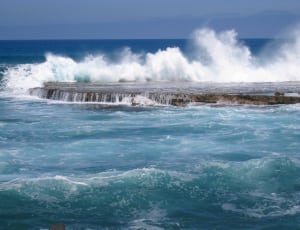 Landscape, Sea, Waves, motion, power in nature thumbnail